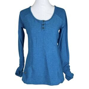Outdoor Research Mikala Blue Henley Tech Shirt Outdoor Hiking Gorpcore Sz Medium
